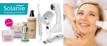 Mini ultrahang, hidroabrázió, bőrvasaló és VIO ajándék Solanie termékekkel