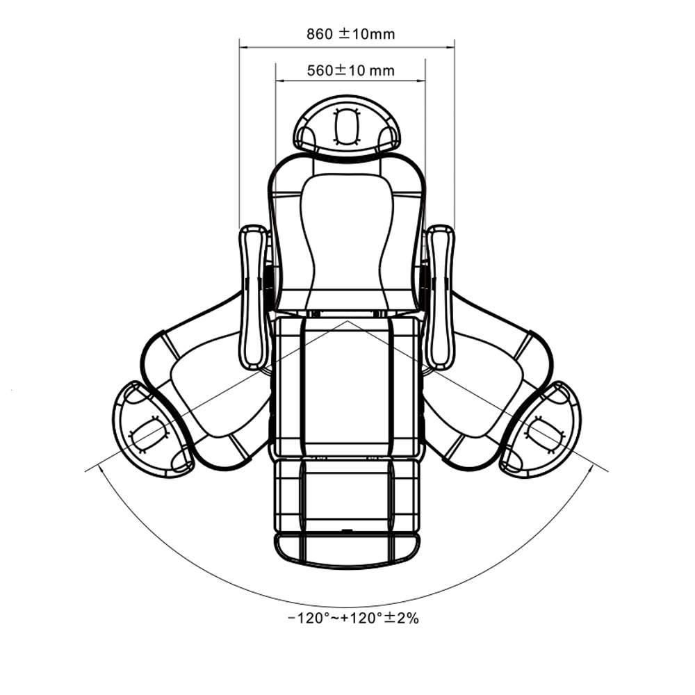 Medical Plus 4 motoros kezelőágy szürke