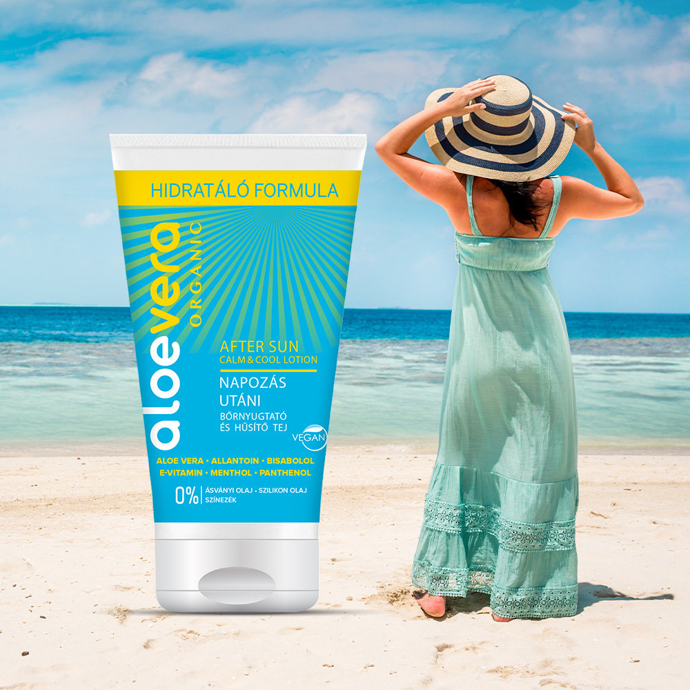 Aloe Vera Organic Napozás utáni bőrnyugtató és hűsítő tej 150ml