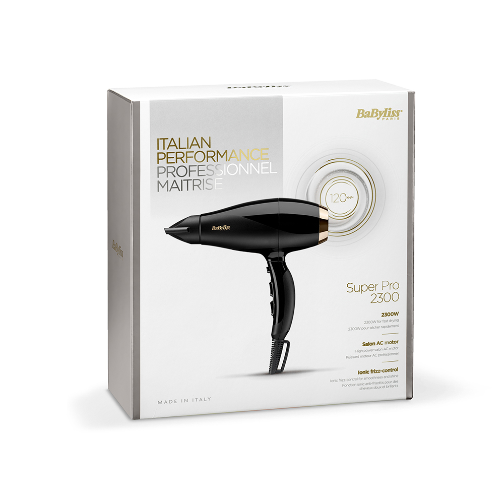 BaByliss Super Pro Ionos hajszárító 2300W, AC motor