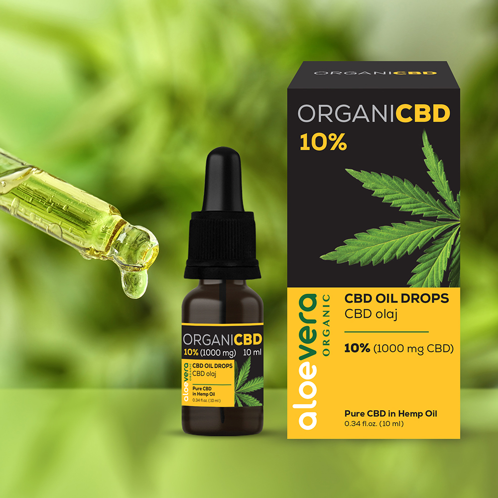 Aloe Vera Organic CBD olaj 10% (1000mg) 10ml