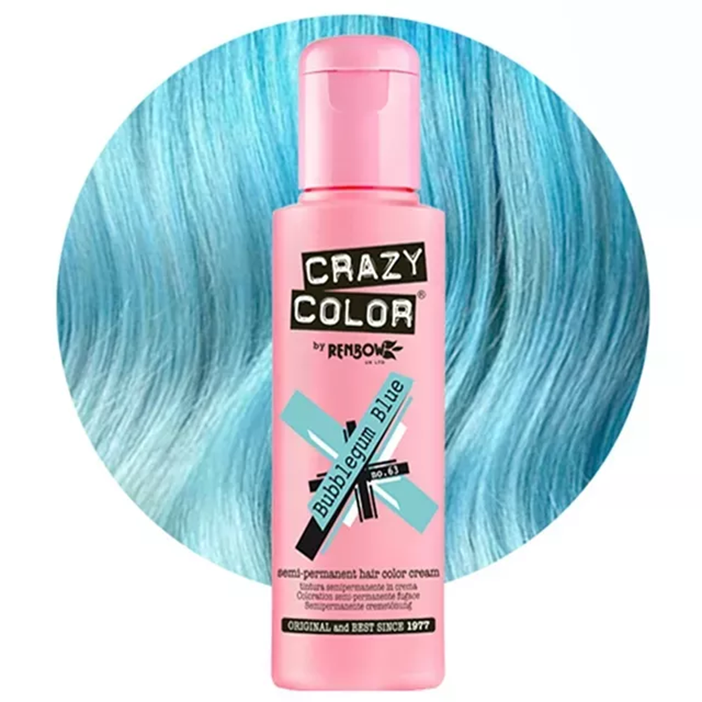 Crazy Color hajszínező 100ml No.63 - Bubblegum Blue