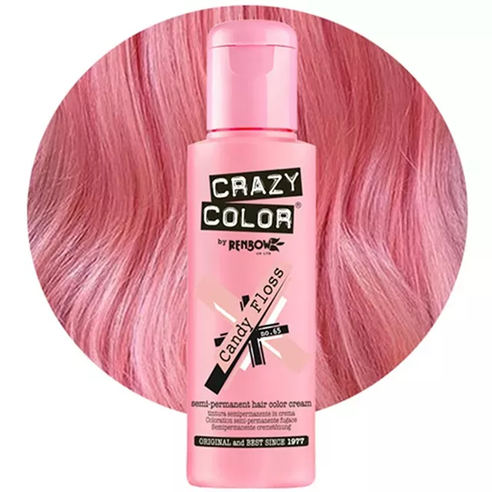 Crazy Color hajszínező 100ml No.65 - Candy Floss