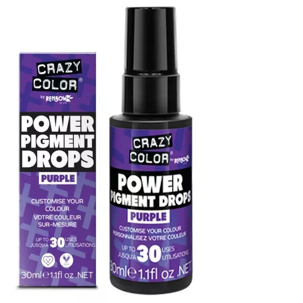 Crazy Color Power Pigment Drops Színpigment Cseppek Purple - Lila 30ml