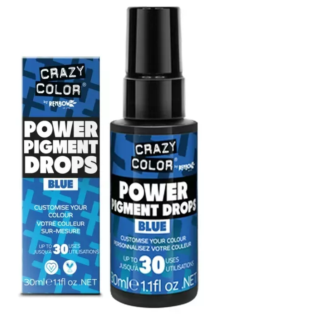Crazy Color Power Pigment Drops Színpigment Cseppek Blue - Kék 30ml