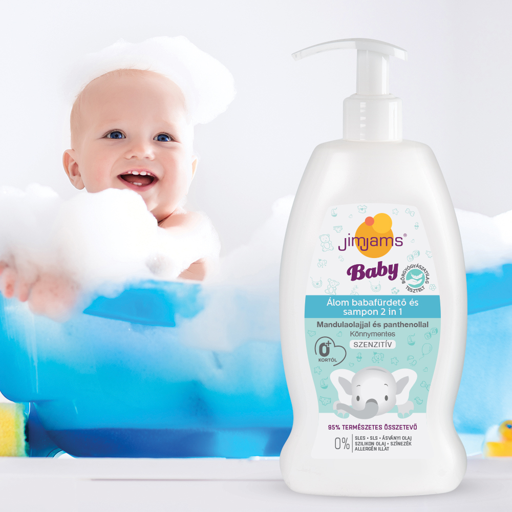 JimJams Baby Álom babafürdető és sampon 2in1 400ml