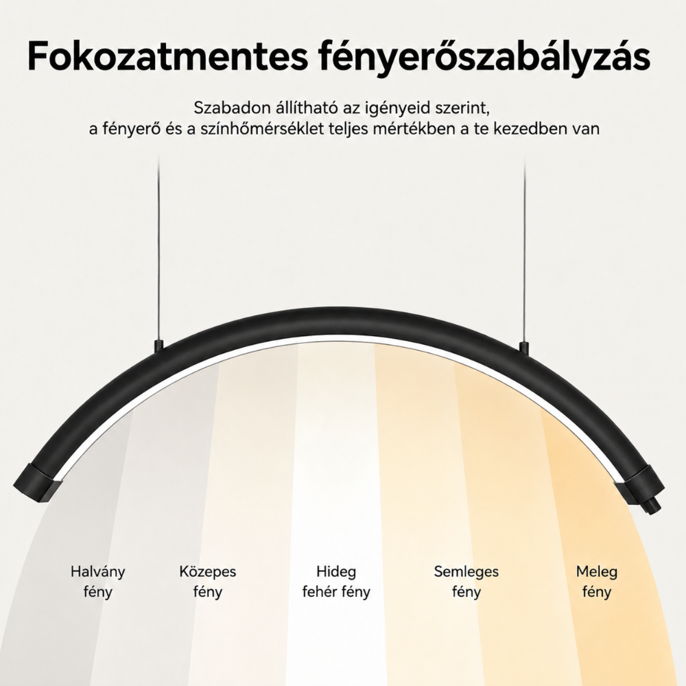 Long Lashes mennyezeti Moon Pro szempillás lámpa- fekete