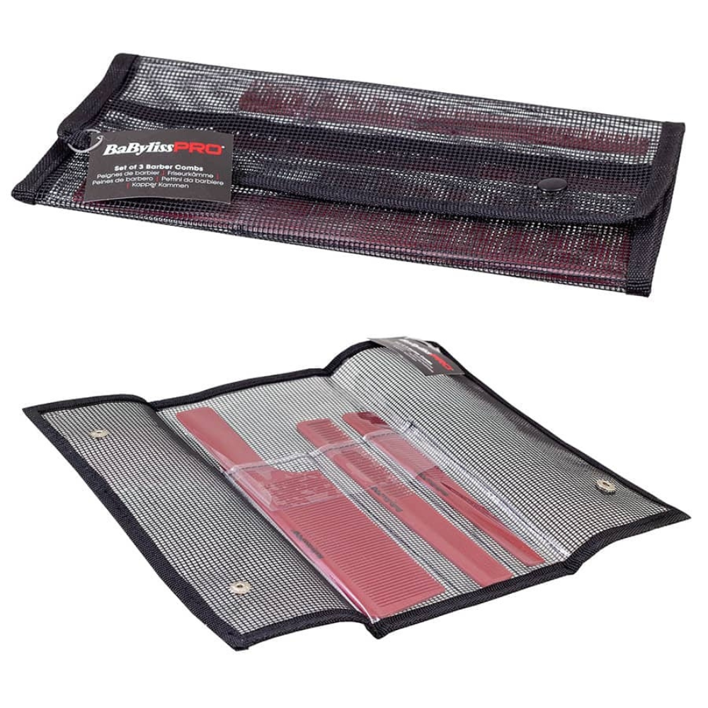 Babyliss Pro Barber piros fésű szett