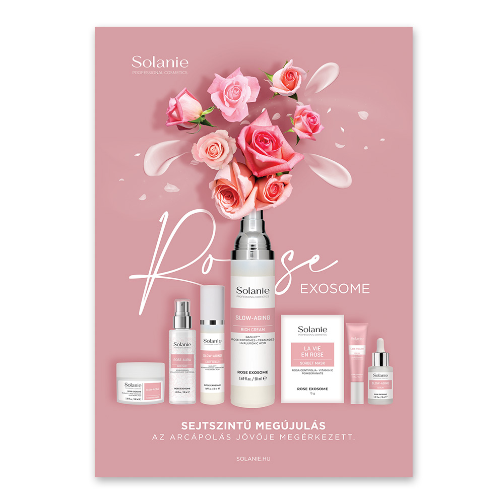 Solanie Rózsa Exoszóma asztali plakát kitámasztó lábbal A4