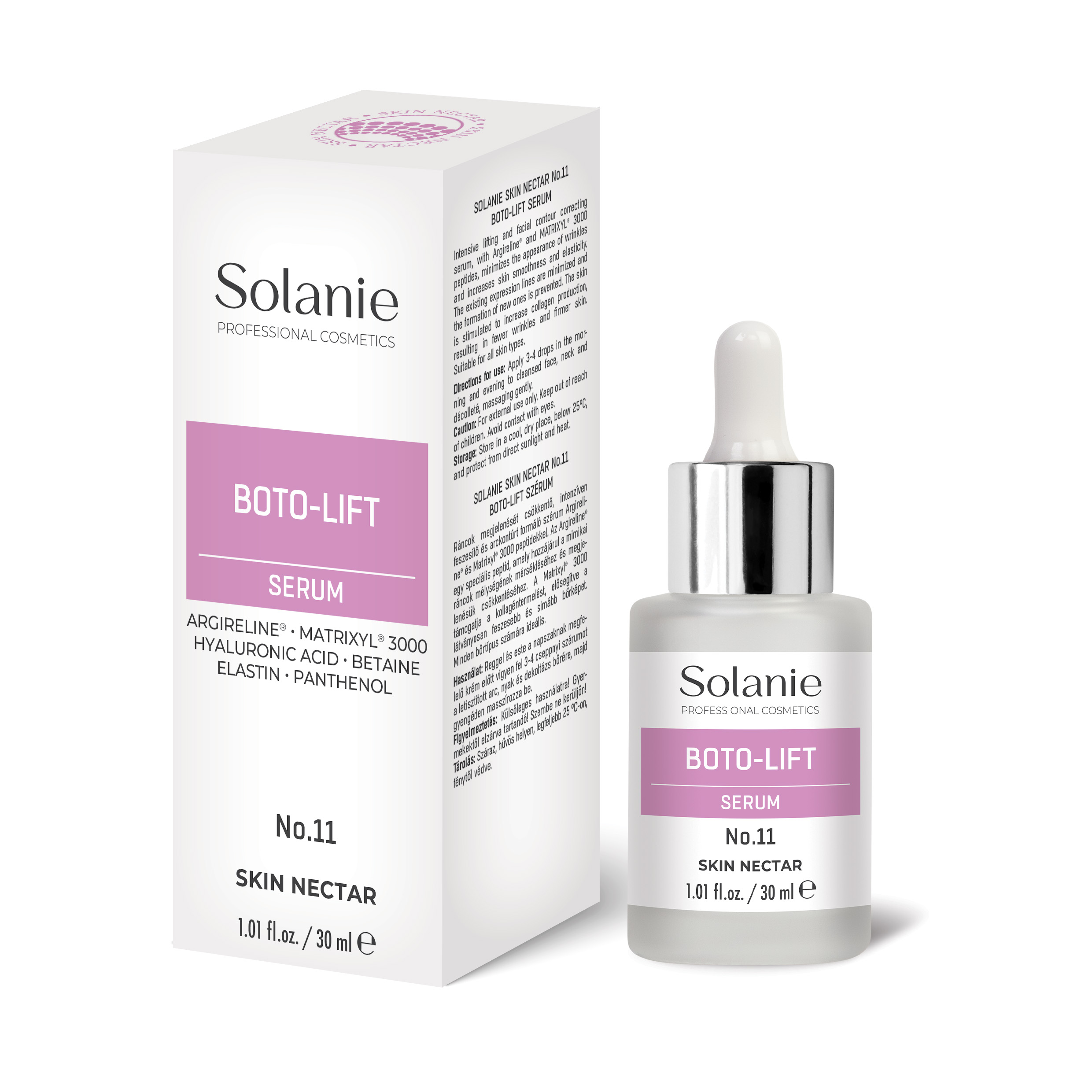 Solanie Skin Nectar No.11 Boto-Lift Argireline + MATRIXYL® 3000 szérum 30ml