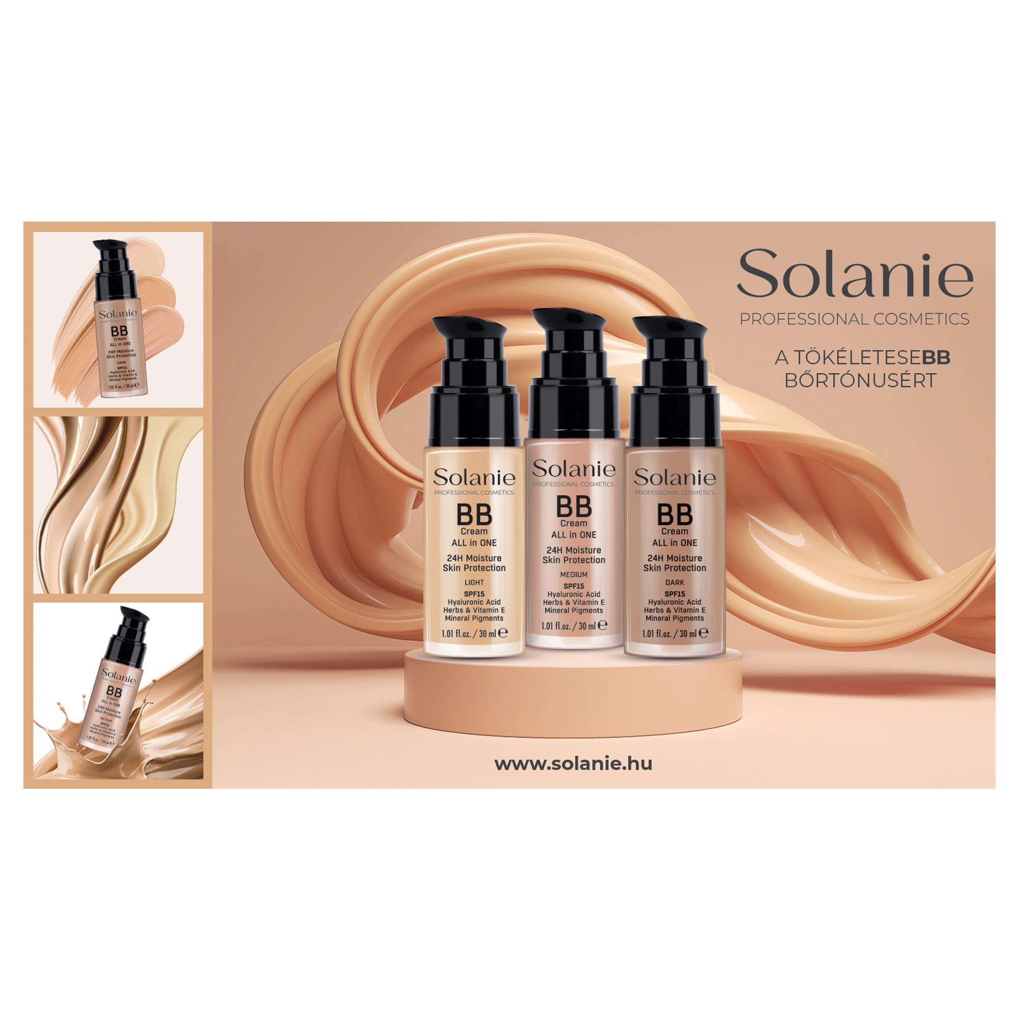 Solanie álló displayhez BB Krém grafika