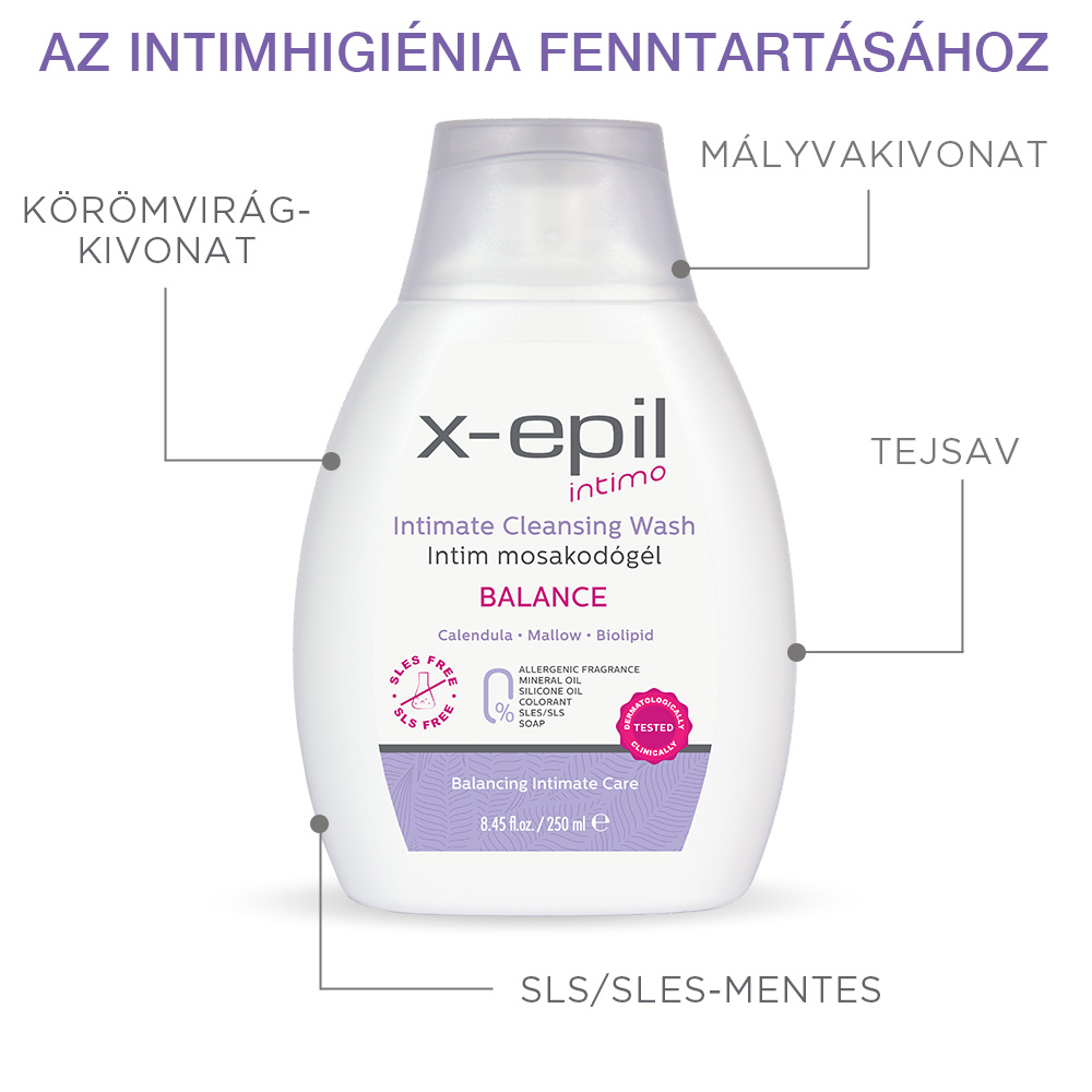 X-Epil Intimo Intim mosakodógél Balance 250ml