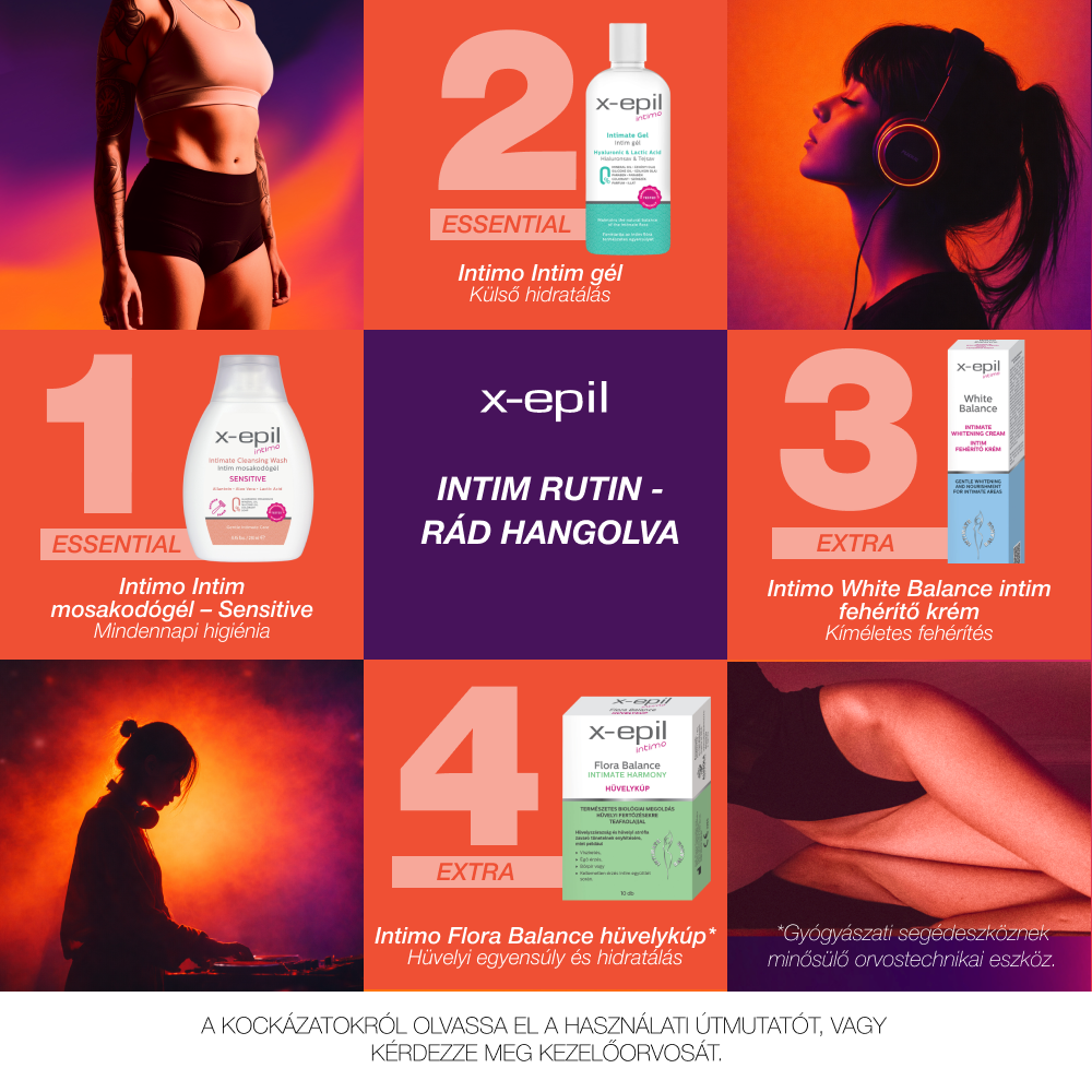 X-Epil Intimo Flora Balance hüvelykúp 10db