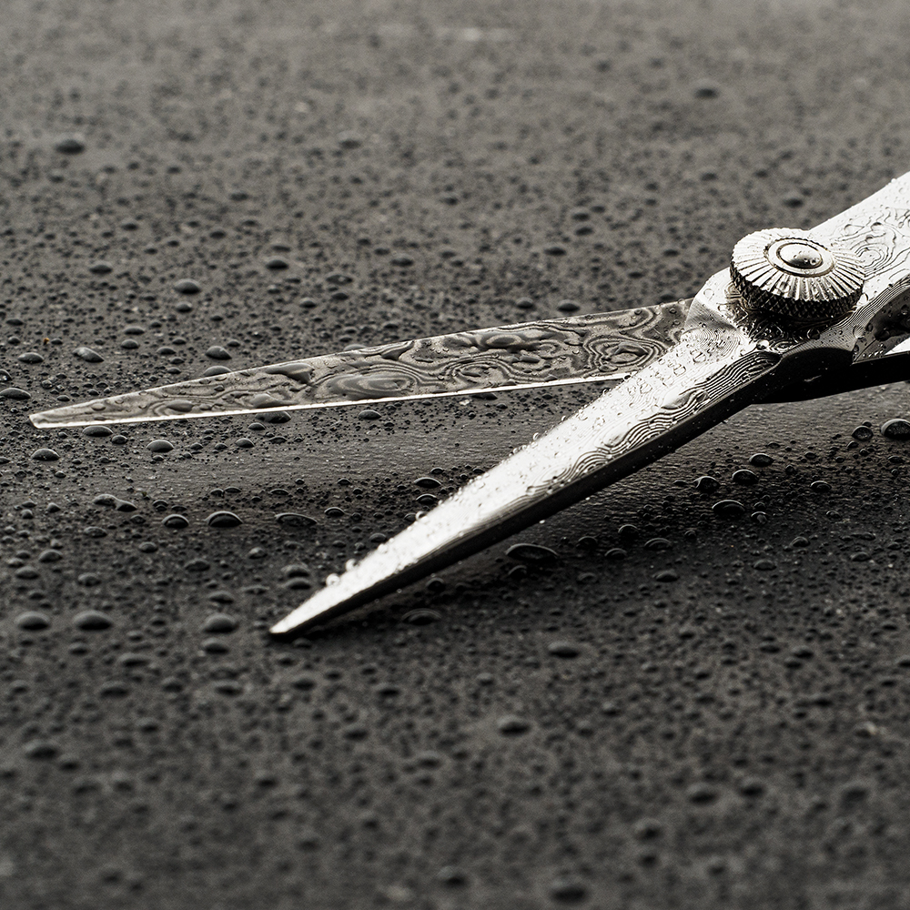 Lameo Elite E4 Damascus Offset fodrászolló 6 ezüst