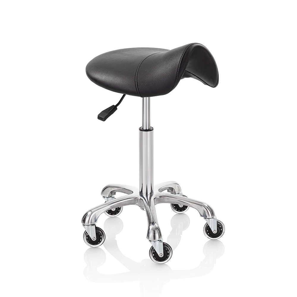 Roller Pro Elité Comfort Sadlle M fekete nyeregzsámoly króm talppal