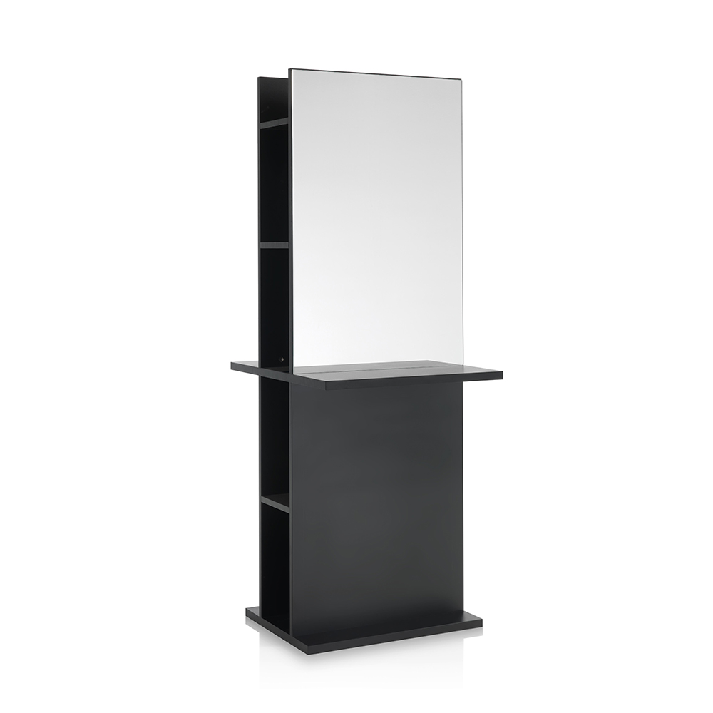 Totem kétoldalas tükör polccal fekete