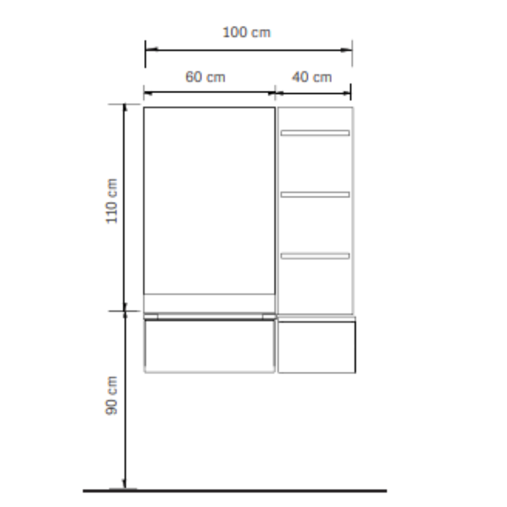 Lift szalon állomás fekete&tölgy