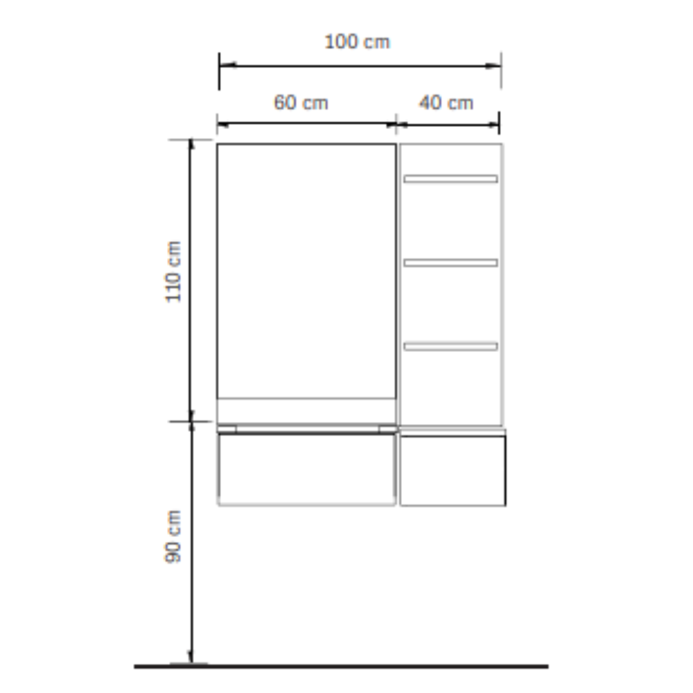 View szalon állomás  fekete&tölgy