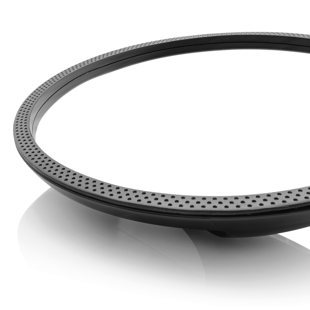 Kerek kézi tükör gumírozott szél 27 cm