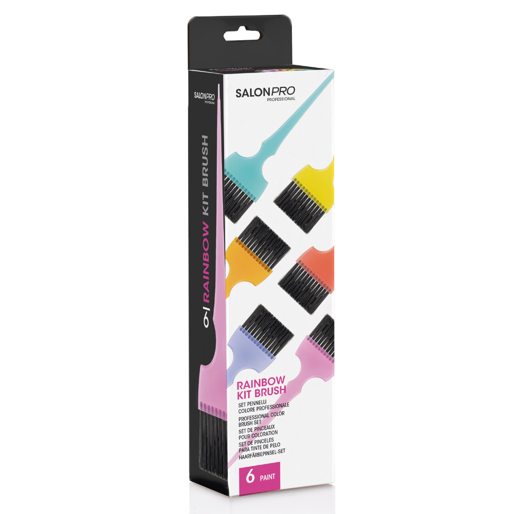 Color Master szivárvány hajfestő ecset 6db
