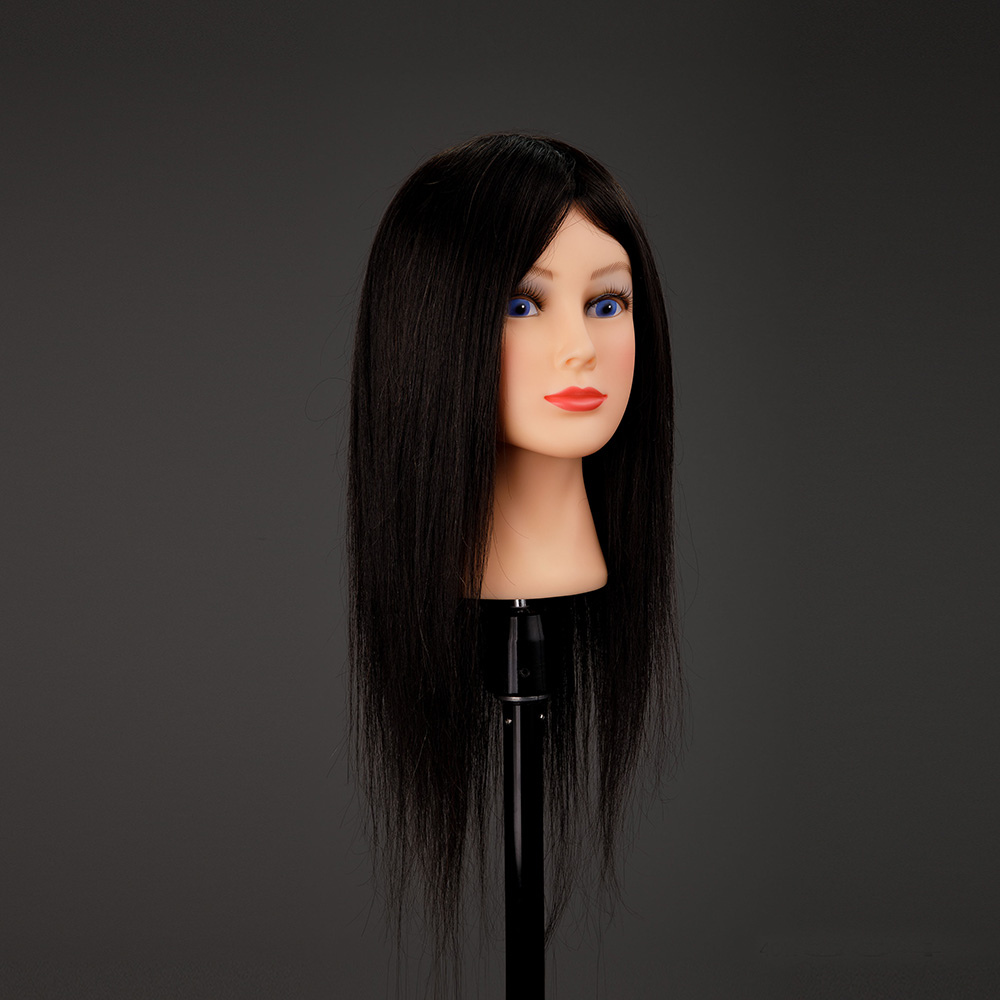 Babafej közepes, valódi hajjal - 35/40 cm Szín 3