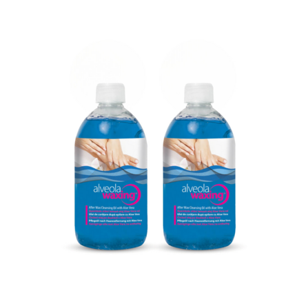 Alveola Waxing Gyantázás utáni lemosó olaj Aloe Vera-val 2x300ml