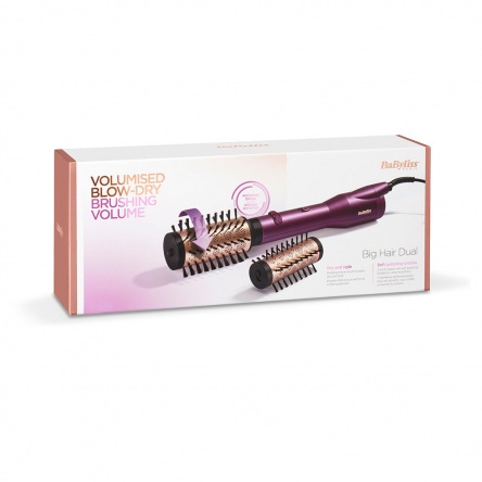 BaByliss Big Hair Dual Forgókefés hajformázó 650W, 2 kieg. bordó