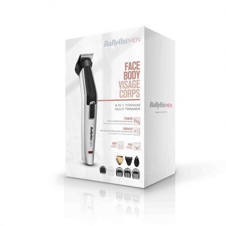 BaByliss Titanium 8 az 1-ben, arc és testszőrtelenítő készlet