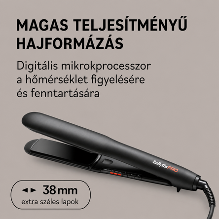 BaBylissPRO Styler széles 38mm professzionális hajvasaló és hajformázó
