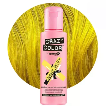 Crazy Color hajszínező 100ml No.49 - Canary Yellow