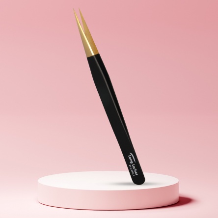 Long Lashes szempilla csipesz egyenes - fekete, 13cm