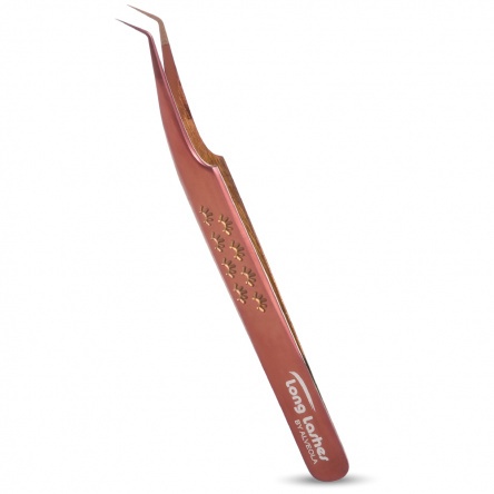 Long Lashes Pro Fiber Volume csipesz - Keskeny fejű, Bronz