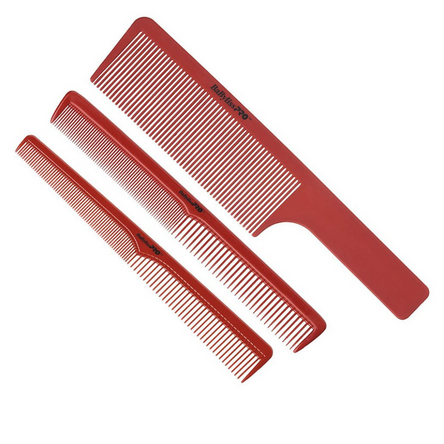 Babyliss Pro Barber piros fésű szett