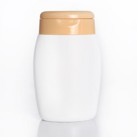 Flakon fehér, barack  színű kupakkal 100ml