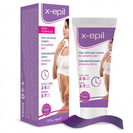 X-Epil Szőrtelenítő krém arcra/bikini vonalra 40ml