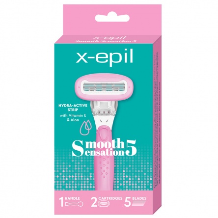 X-Epil Smooth Sensation 5 pengés női borotva + 2db borotvabetét