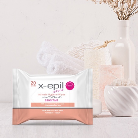 X-Epil Intimo Intim törlőkendő - sensitive 20db