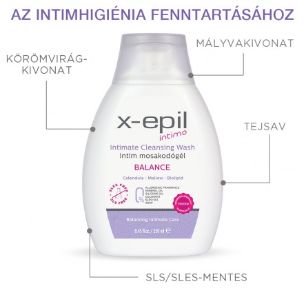 X-Epil Intimo Intim mosakodógél Balance 250ml