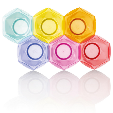 Color Master szivárvány csatlakoztatható festő tál készlet 6db