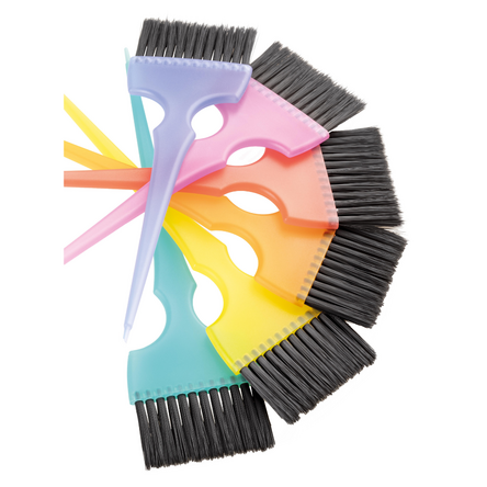 Color Master szivárvány hajfestő ecset 6db