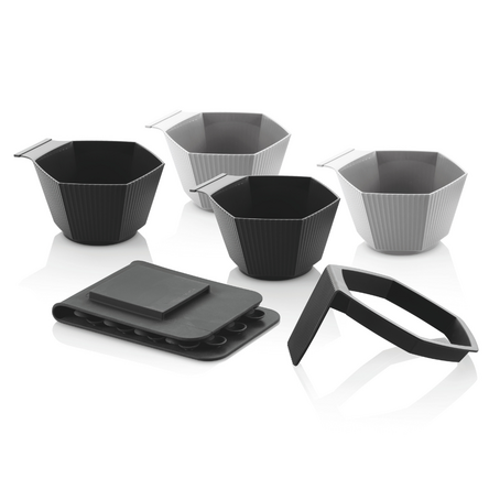 Color 4db 750 ml szilikon festő tál és szilikon tapadókorongos tartó