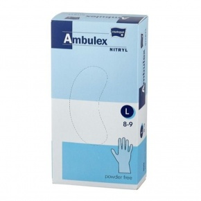 Ambulex Nitryl vizsgáló kesztyű  púdermentes - 100db - L
