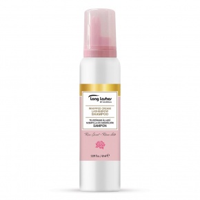Long Lashes tejszínhab állagú szempilla-és szemöldök sampon - Rózsa illatú 100ml