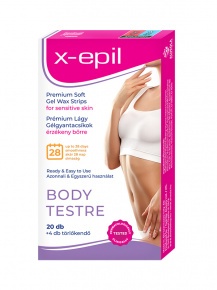 X-Epil Prémium lágy gélgyantacsíkok érzékeny bőrre testre 20db