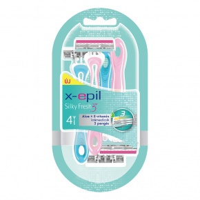 X-Epil Silky Fresh 3 pengés eldobható borotva 4db