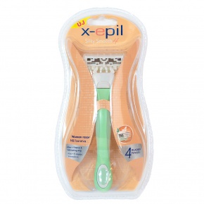 X-Epil Silky Smooth 4 cserélhető fejes női borotva 4 pengés 1db