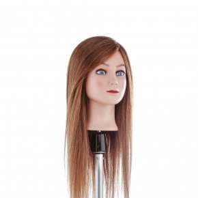 Babafej hosszú, valódi barna hajjal - 55cm